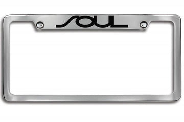 Kia Soul License Plate Frames with Black Upper Logo